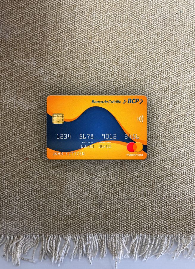 Download Peru Banco de Credito del Peru (BCP) bank mastercard photolook front Photoshop template